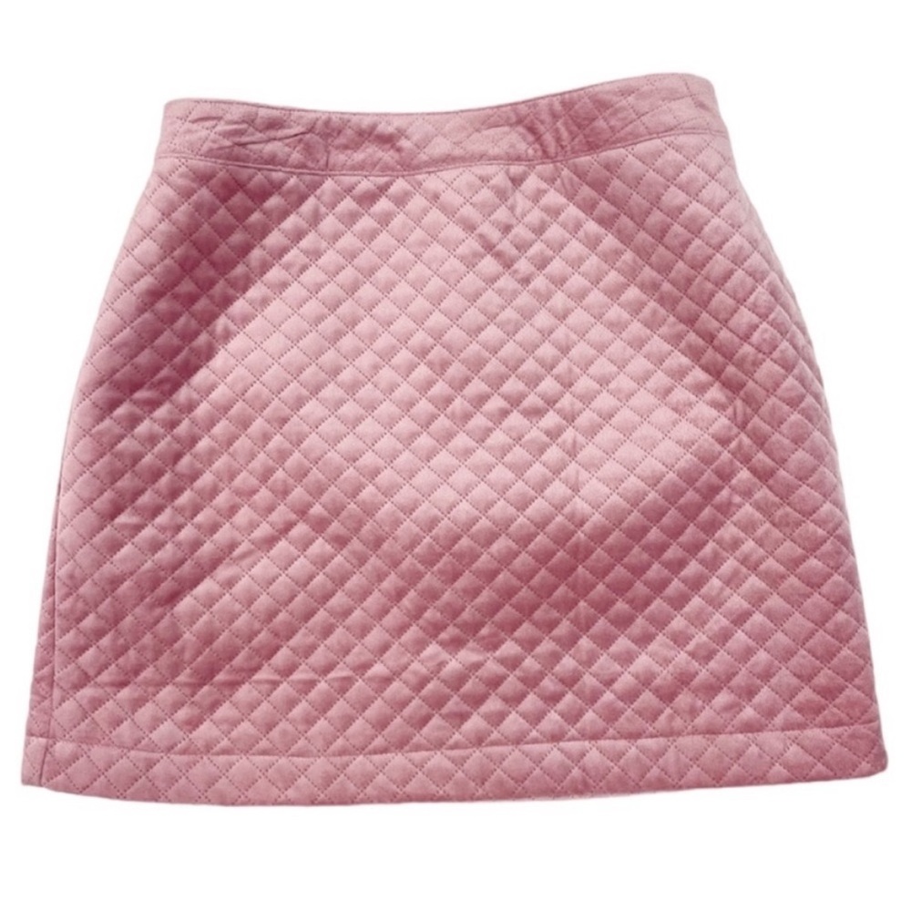 NWT Quilted Velour Mini Skirt